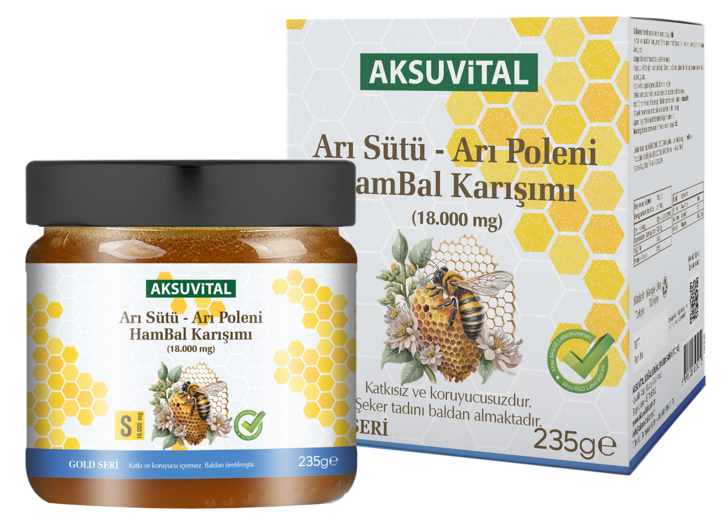 Aksu Vital Arı Sütü Bal Polen (S) 18.000 Mg - Yetişkin
