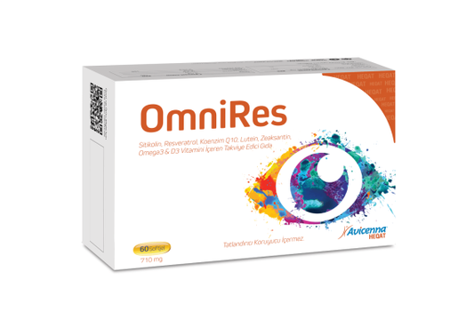 Aksu Vital Avicenna OmniRes Sitikolin, Resveratrol, Koenzim Q10, Lutein, Zeaksantin, Omega3 & D3 Vitamini İçeren TEG