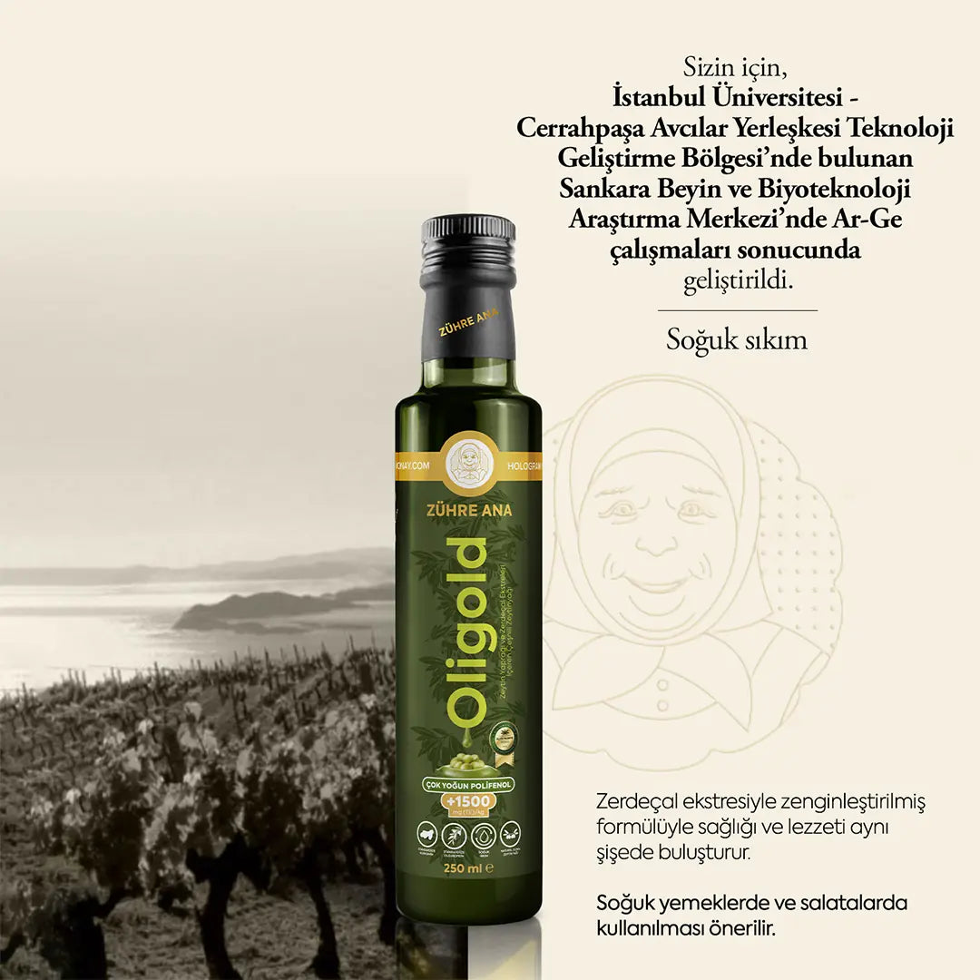 Zühre Ana Oligold 1500 Ultra Yüksek Polifenollü Naturel Sızma Zeytinyağı