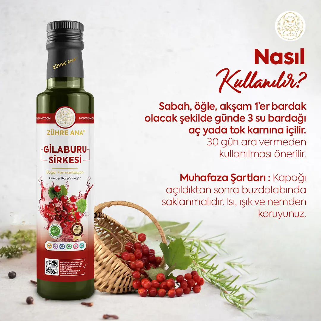 Zühre Ana Gilaburu Sirkesi Doğal Fermantasyon