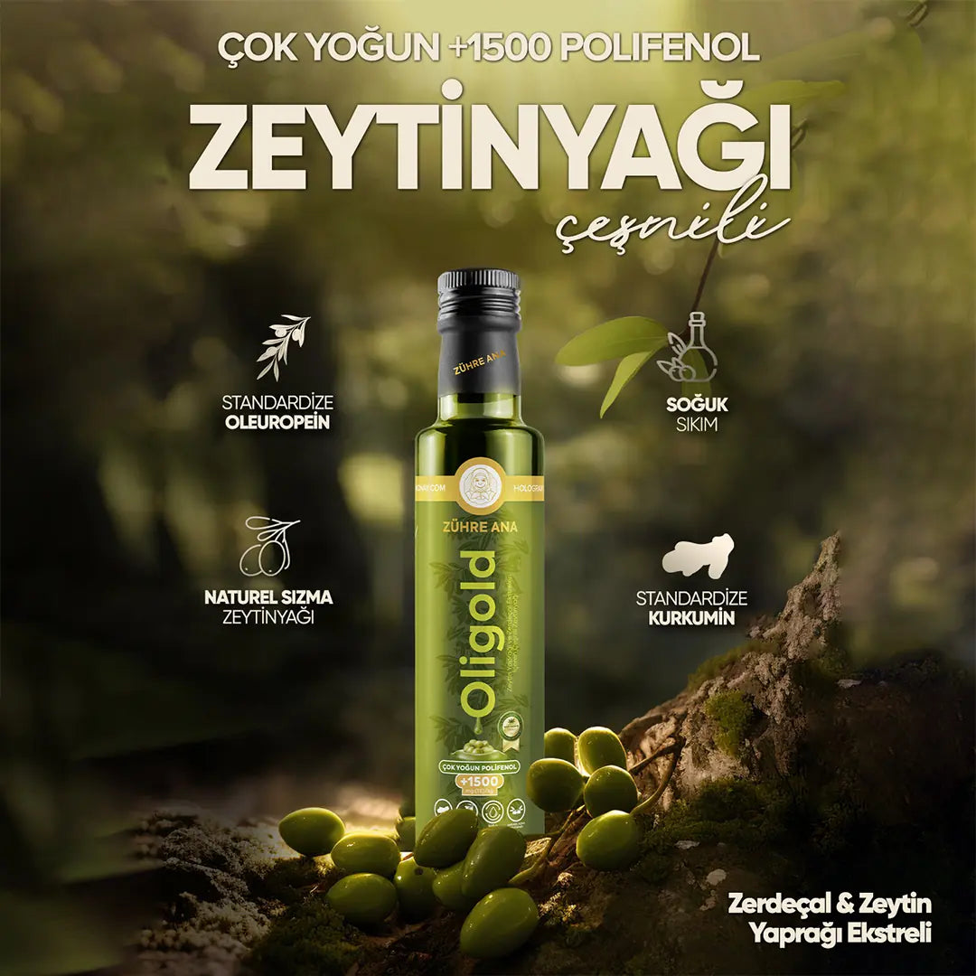 Zühre Ana Oligold 1500 Ultra Yüksek Polifenollü Naturel Sızma Zeytinyağı