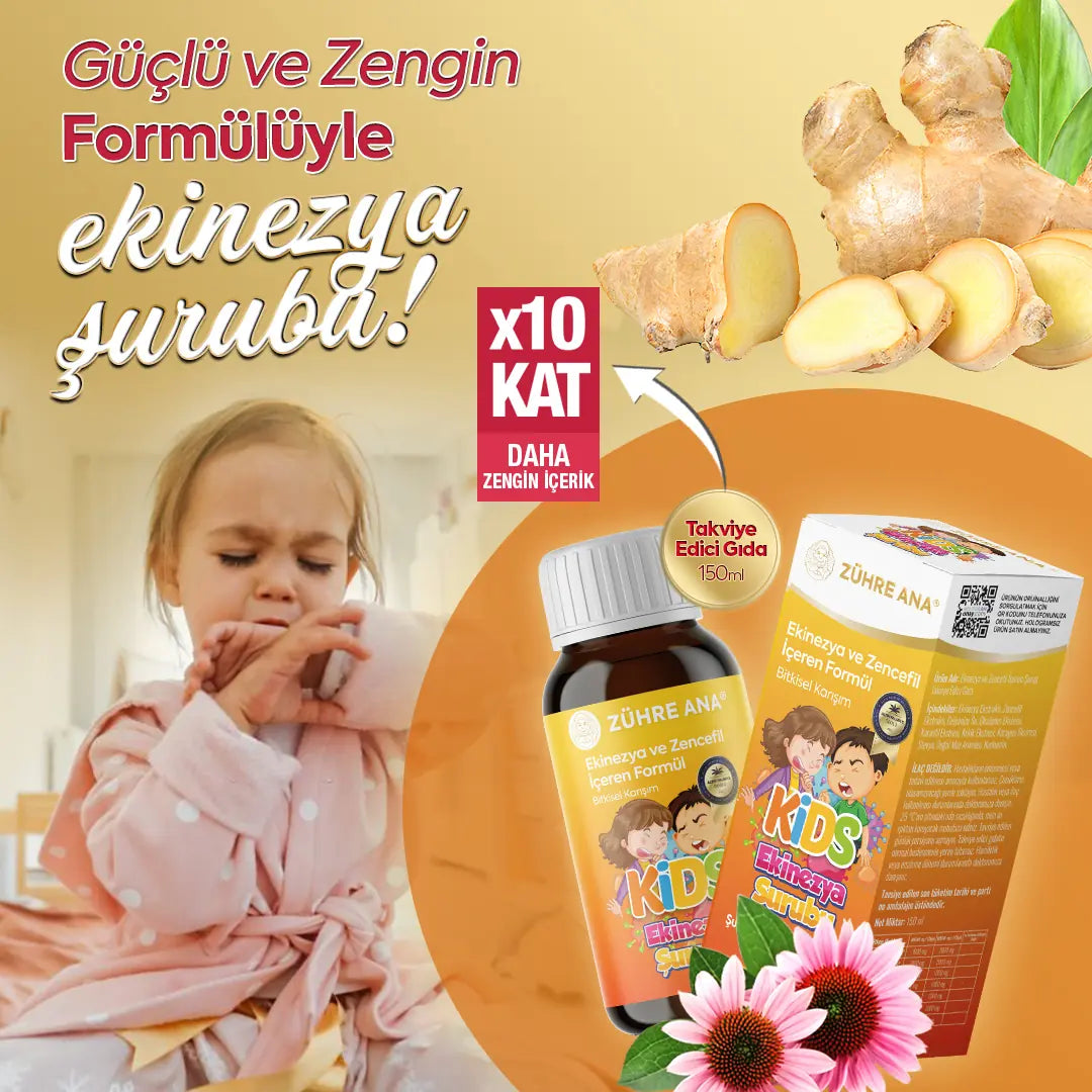 Zühre Ana Kids Ekinezya ve Zencefilli Şurup