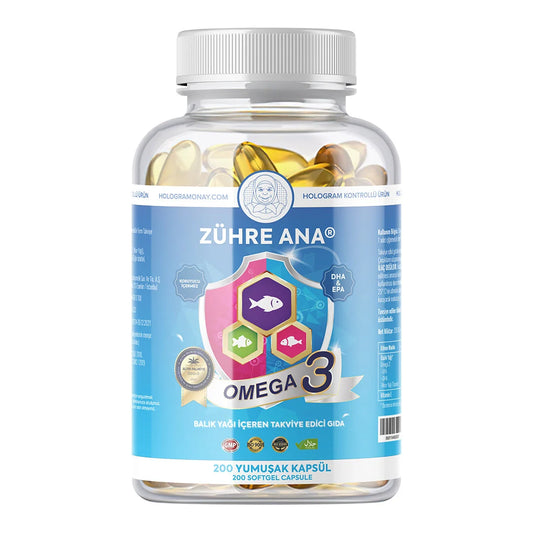 Zühre Ana Omega 3 Balık Yağı - 200 Kapsül