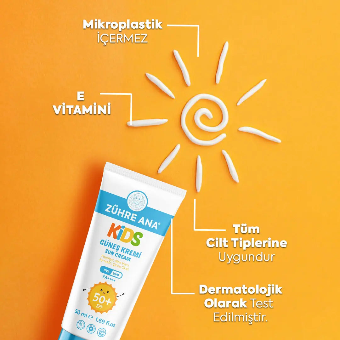 Zühre Ana Kids Güneş Kremi Spf 50+ UVA/UVB