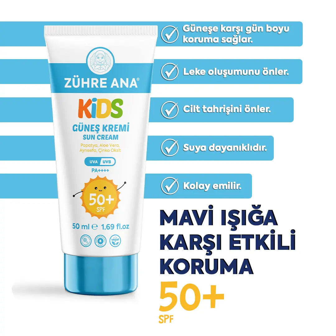 Zühre Ana Kids Güneş Kremi Spf 50+ UVA/UVB