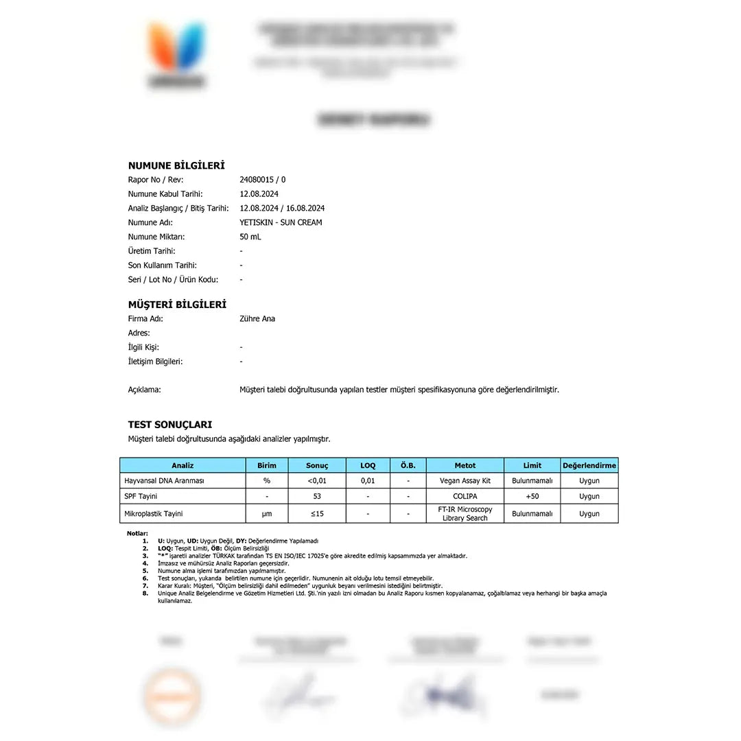 Zühre Ana Güneş Kremi Spf 50+ UVA/UVB