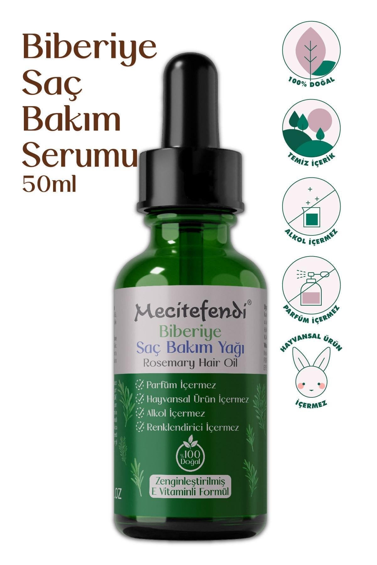 %100 Doğal Biberiye Saç Bakım Yağı 50 Ml