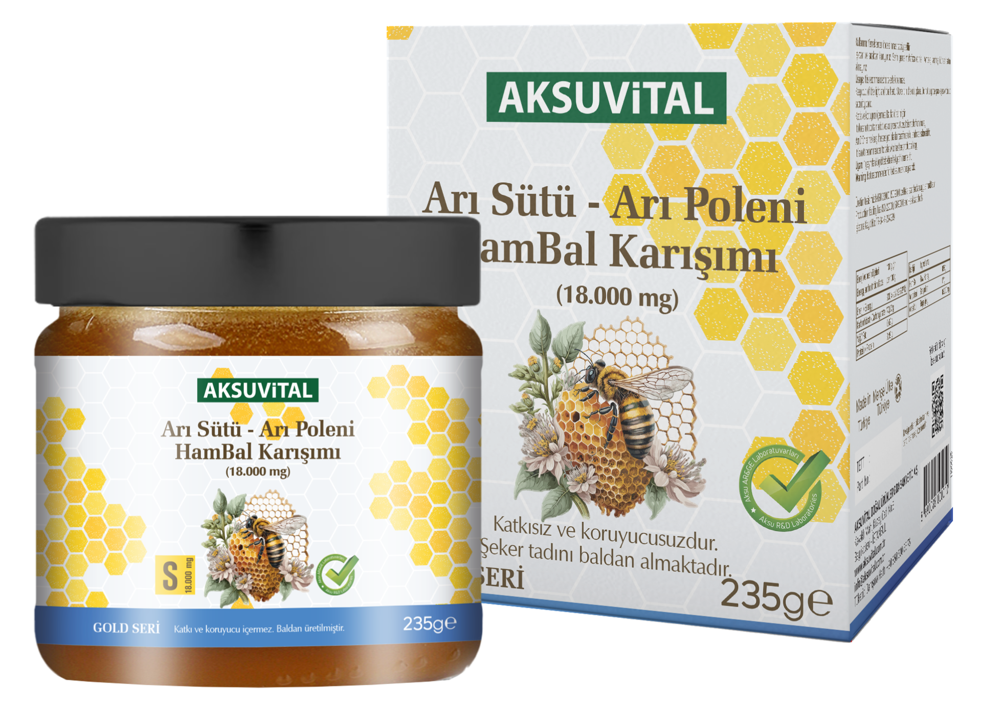Aksu Vital Arı Sütü Bal Polen (S) 18.000 Mg - Yetişkin