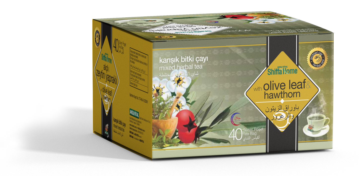 Aksu Vital Alıçlı & Zeytin Yapraklı Karışık Bitki Çayı 40 Adet